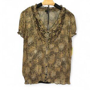 East 5th Sheer Animal Print Top w/ Cami (PXL)